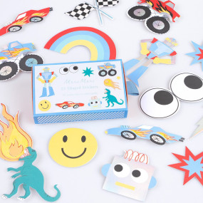 Conj. 25 stickers Toybox Merimeri